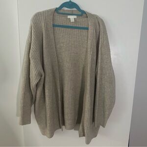 H&M Tan/Beige Open Cardigan